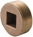 MNPT 200 psi Square Head and Schedule 40 Standard Domestic Brass Cored Plug 