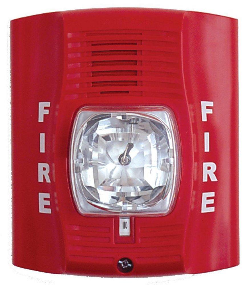 System Sensor Red Wall Mount 2-Wire Horn Strobe 