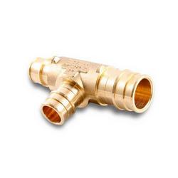 3/4 x 3/4 x 1/2 in. Brass PEX Tee