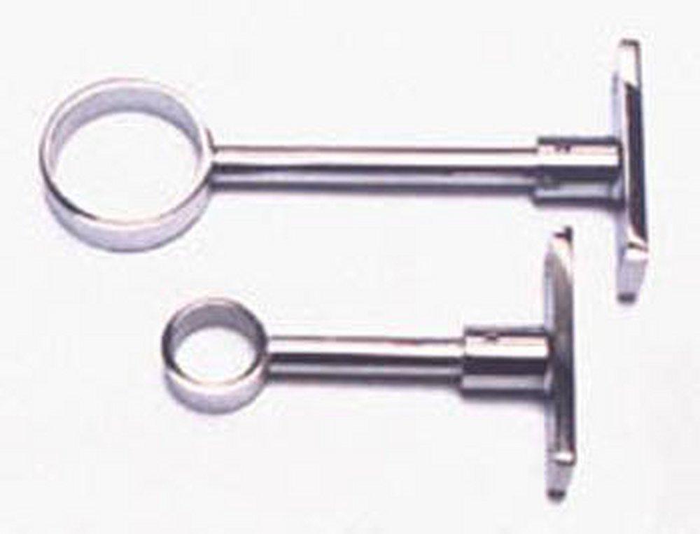 White Racker Polished Chrome Solid Ring Holder with Base 