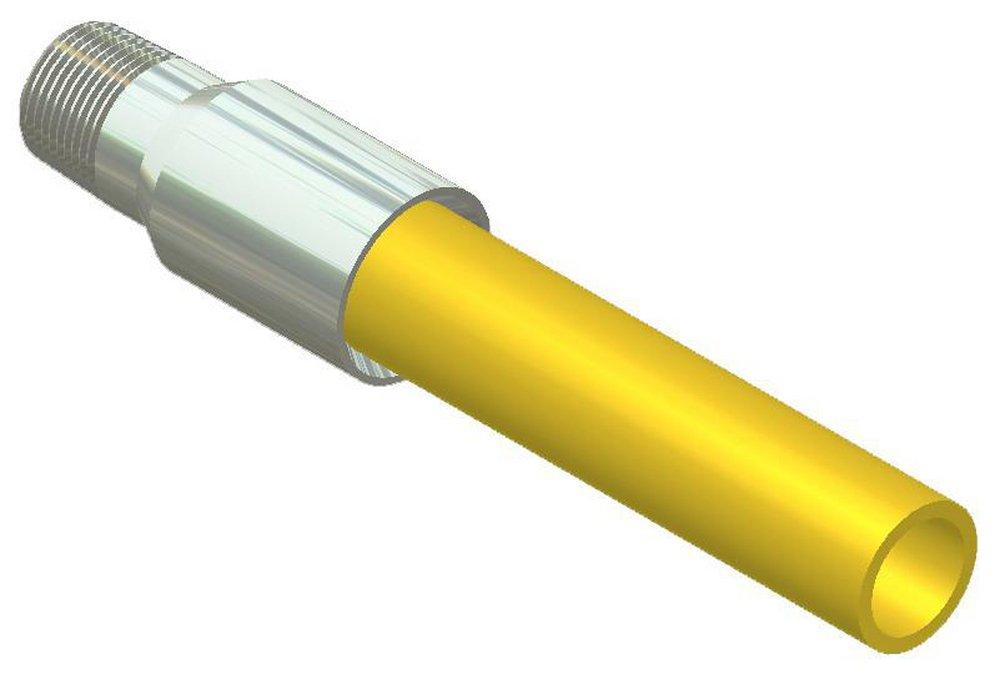 Continental Industries CTS x MPT 125# Polyethylene Plastic and Steel Flexible Gas Pipe Transitional Fitting 