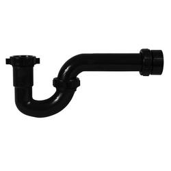 1-1/2 in. Plastic P-Trap with Threaded PVC Adapter and Reversible J-Bend in Black