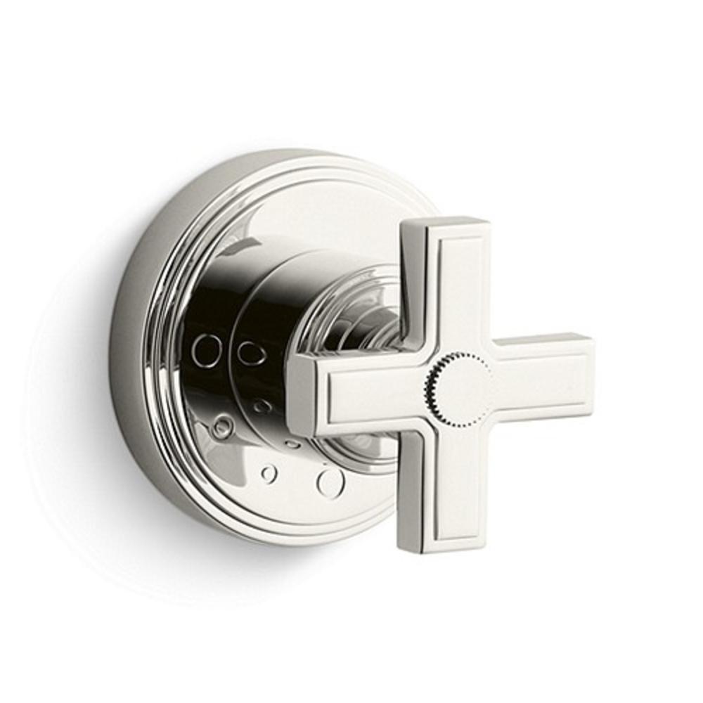 Kallista Nickel Silver Volume Control Trim Kit with Single Cross Handle 