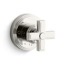 Volume Control Trim Kit with Single Cross Handle in Nickel Silver