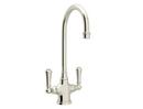 Two Lever Handle Bar Faucet in Polished Nickel