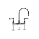 Perrin & Rowe Polished Chrome Two Handle Widespread Bathroom Sink Faucet Lever Handle 