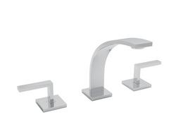 Two Handle Widespread Bathroom Sink Faucet in Polished Chrome