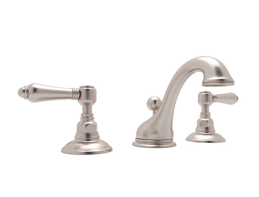 ROHL&reg; Satin Nickel Two Handle Widespread Bathroom Sink Faucet 