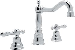 Two Handle Widespread Bathroom Sink Faucet in Polished Chrome
