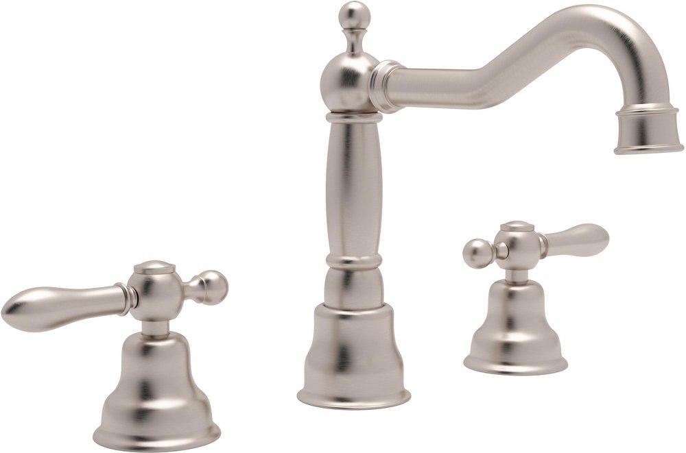 ROHL&reg; Satin Nickel Two Handle Widespread Bathroom Sink Faucet 