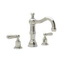 Perrin & Rowe Polished Nickel Two Handle Widespread Bathroom Sink Faucet 