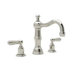 Two Handle Widespread Bathroom Sink Faucet in Polished Nickel