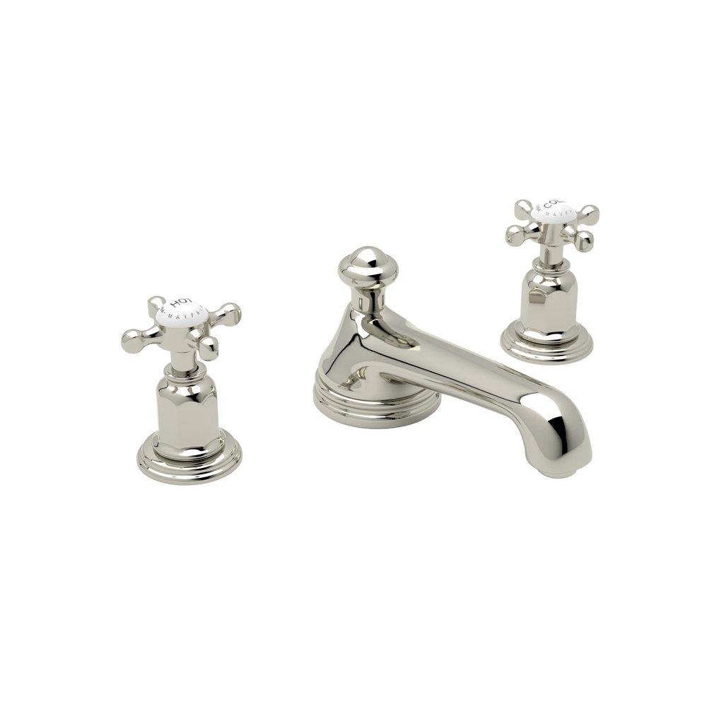 Perrin & Rowe Polished Nickel Two Handle Bathroom Sink Faucet 