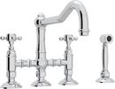 ROHL&reg; Polished Chrome Two Handle Bridge Kitchen Faucet 