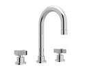 1.2 gpm Double Cross Handle Widespread Faucet Mixer in Polished Chrome