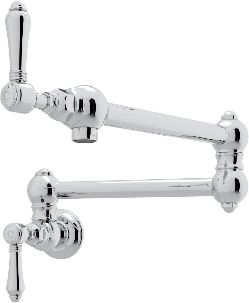 ROHL&reg; Polished Chrome Two Handle Lever Handle Pot Filler 