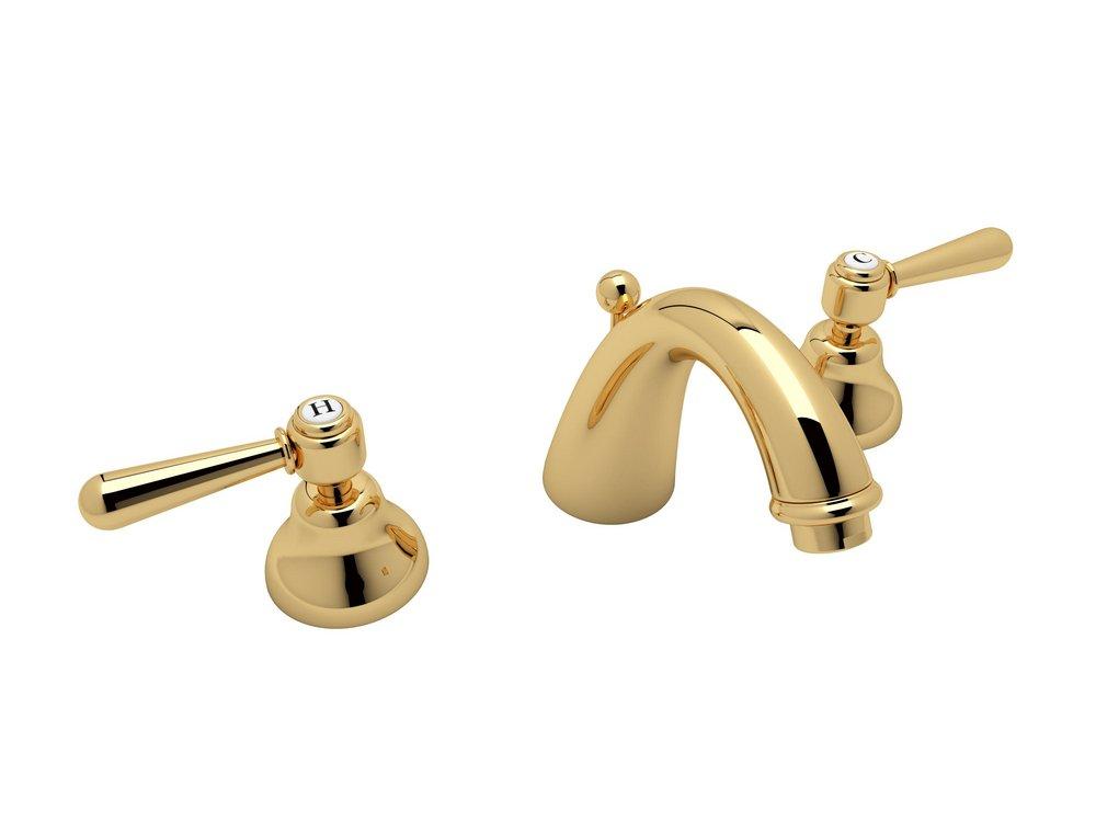ROHL&reg; Inca Brass Two Handle Widespread Bathroom Sink Faucet 