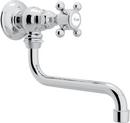 Pot Filler Faucet with Single 5-Spoke Cross Handle in Polished Chrome