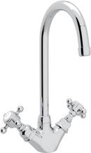 Double Cross Handle Bar Mixer in Polished Chrome