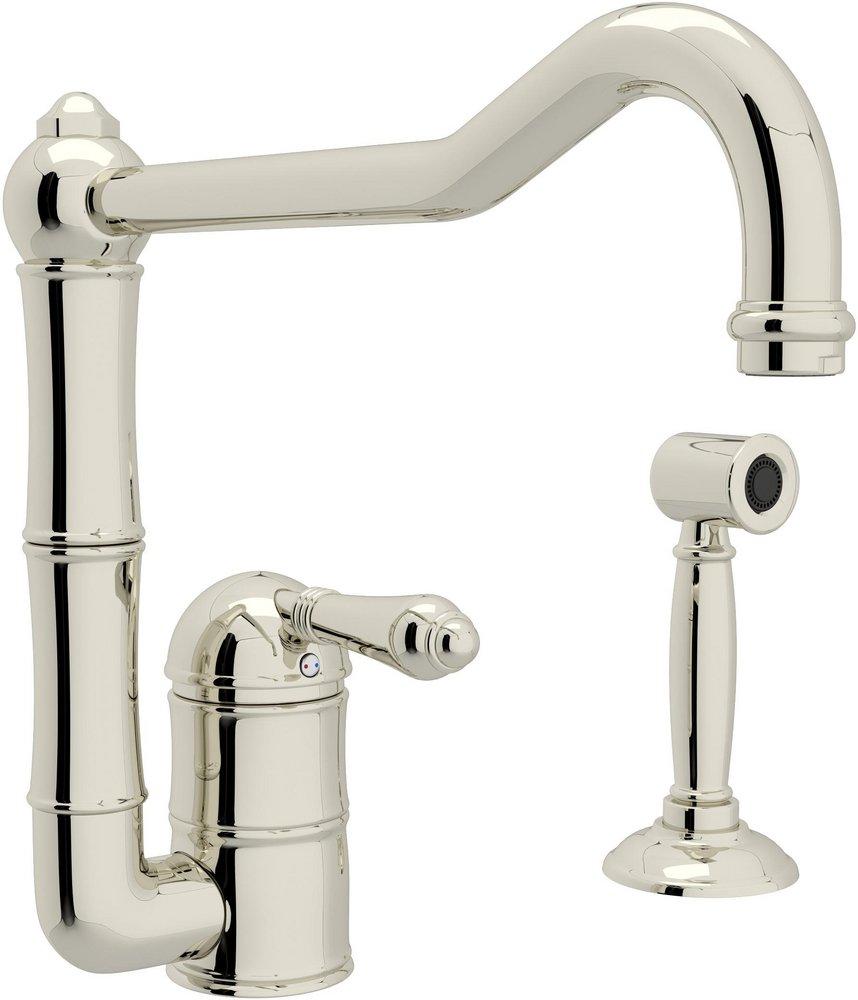 ROHL&reg; Polished Nickel Single Handle Kitchen Faucet 