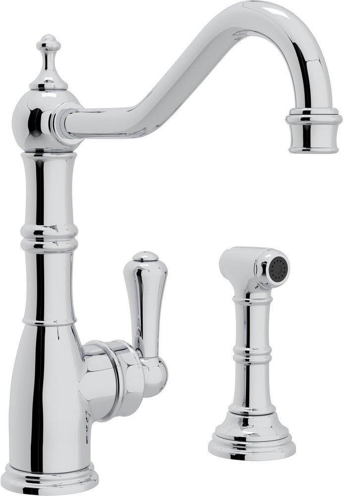 Perrin & Rowe Polished Chrome Single Handle Kitchen Faucet 