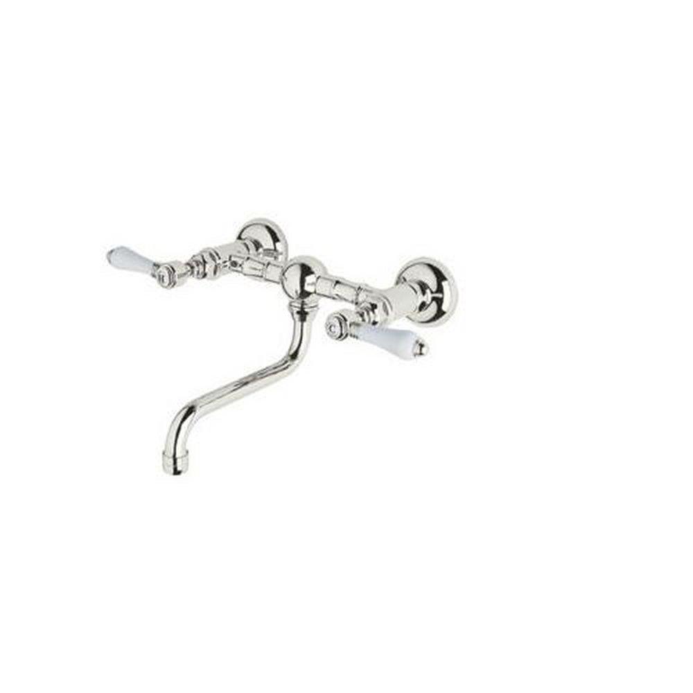 ROHL&reg; Polished Nickel Two Handle Bridge Bathroom Sink Faucet 