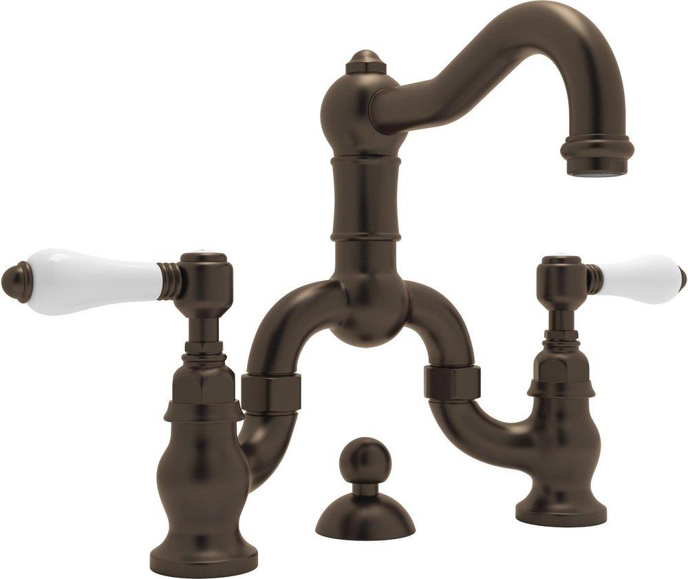 ROHL&reg; Tuscan Brass Two Handle Bathroom Sink Faucet 