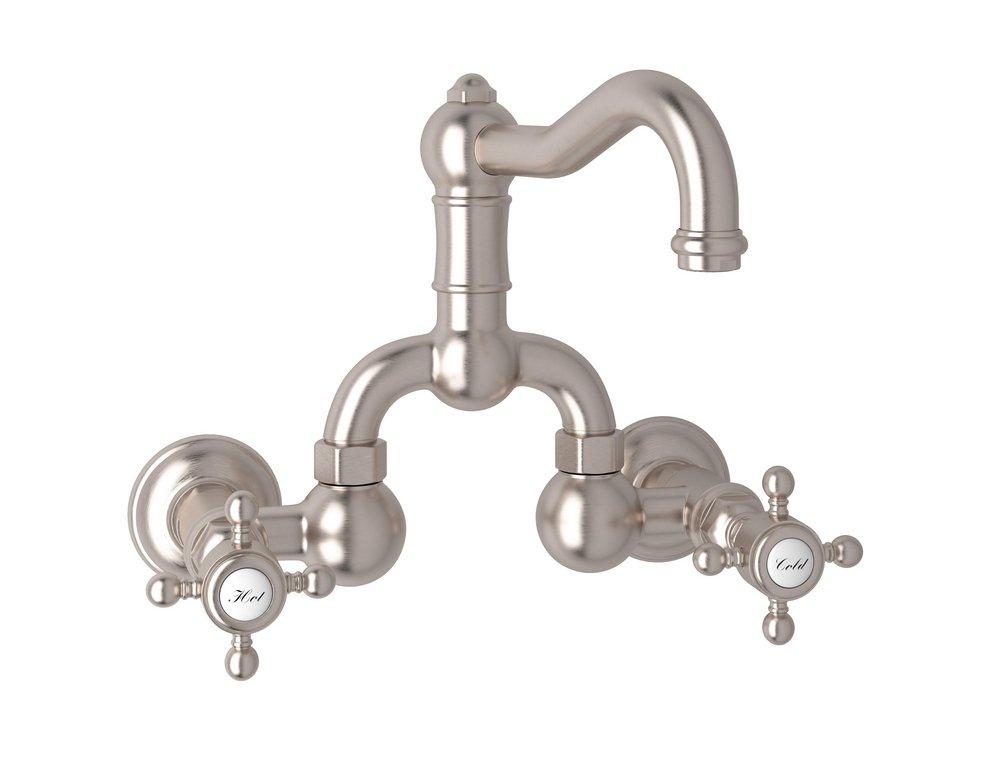 ROHL&reg; Satin Nickel Two Handle Bathroom Sink Faucet 