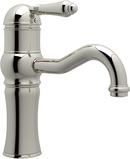 ROHL® Polished Nickel Deckmount Bathroom Sink Faucet with Single Metal Lever Handle