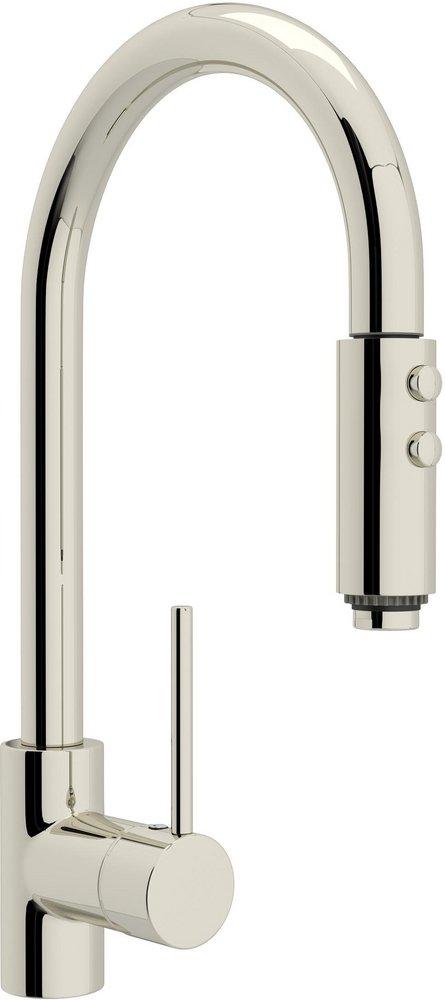 ROHL&reg; Polished Nickel Single Handle Pull Down Kitchen Faucet 