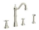 Two Handle Widespread Kitchen Faucet in Polished Nickel
