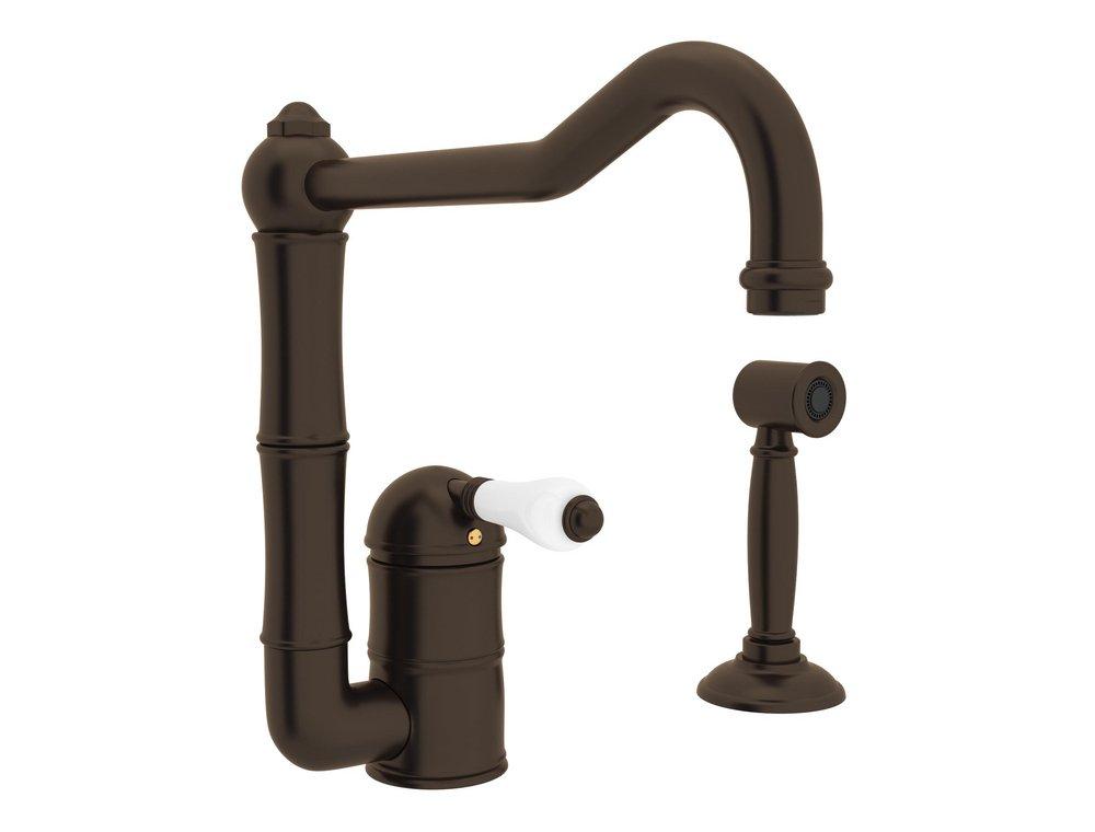 ROHL&reg; Tuscan Brass Single Handle Kitchen Faucet 