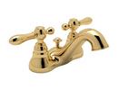 Two Handle Centerset Bathroom Sink Faucet in Inca Brass
