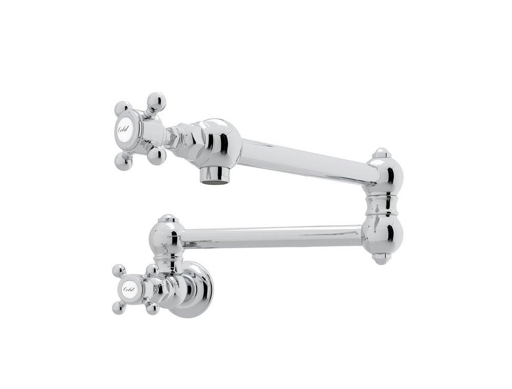 ROHL&reg; Polished Chrome Two Handle Cross Handle Pot Filler 