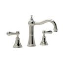 Perrin & Rowe Polished Nickel Two Handle Widespread Bathroom Sink Faucet 