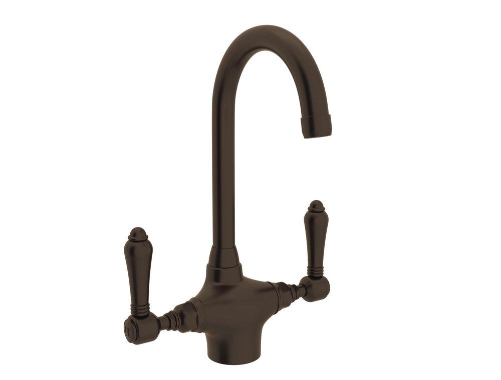 ROHL&reg; Tuscan Brass Two Handle Lever Bar Faucet 