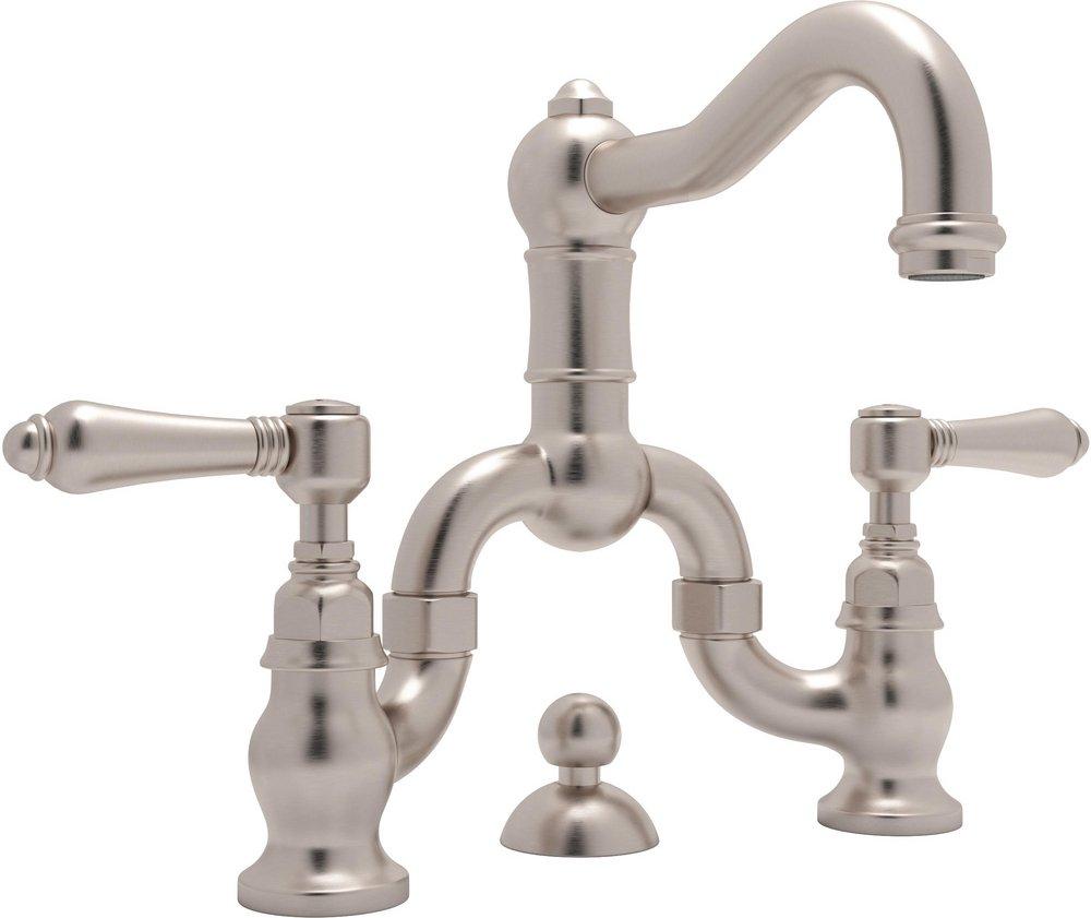 ROHL&reg; Satin Nickel Two Handle Bathroom Sink Faucet 
