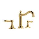 Two Handle Widespread Bathroom Sink Faucet in Italian Brass