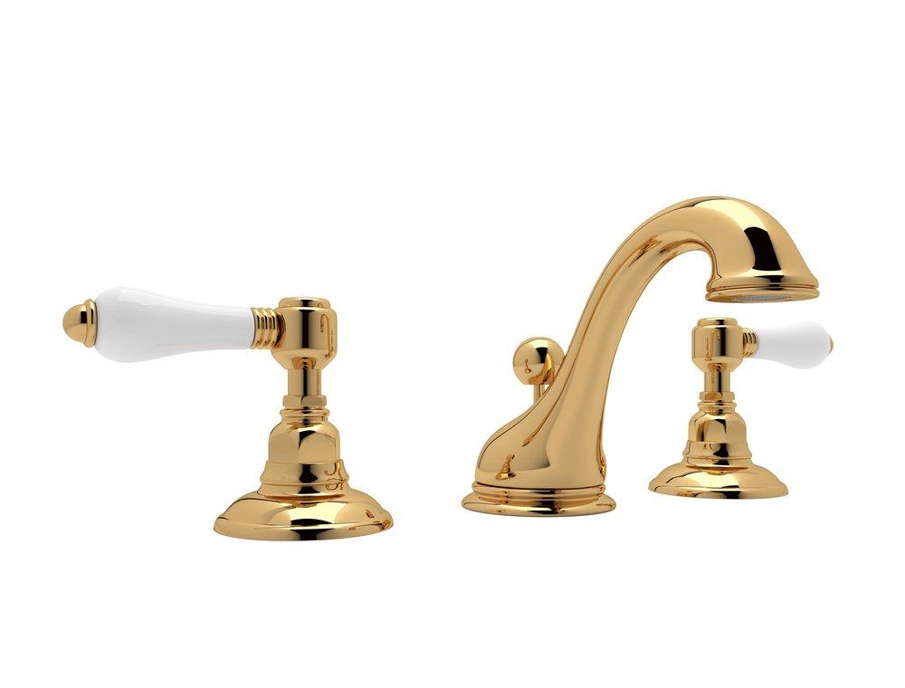 ROHL&reg; Inca Brass Two Handle Widespread Bathroom Sink Faucet 