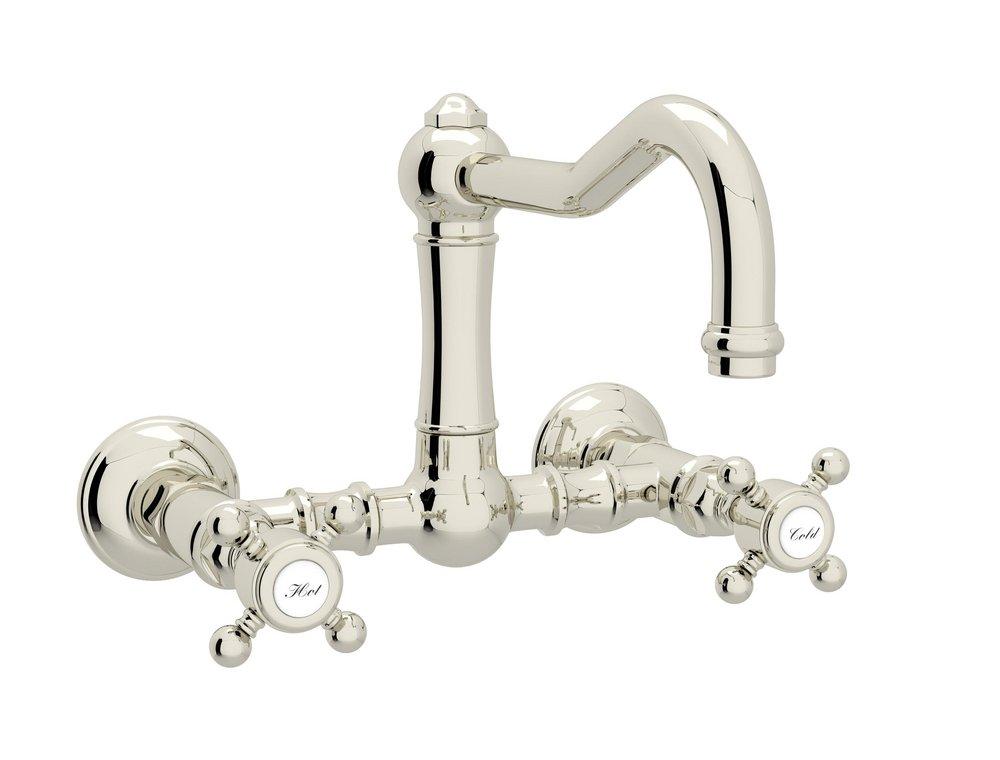 ROHL&reg; Polished Nickel Two Handle Bridge Kitchen Faucet 