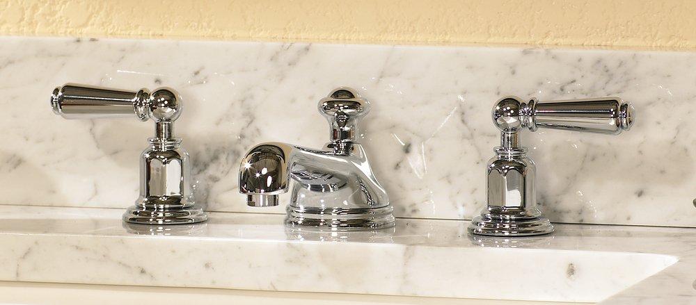 Perrin & Rowe Polished Nickel Two Handle Widespread Bathroom Sink Faucet 