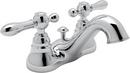 ROHL&reg; Polished Chrome Deckmount Bathroom Sink Faucet with Double Metal Lever Handle 