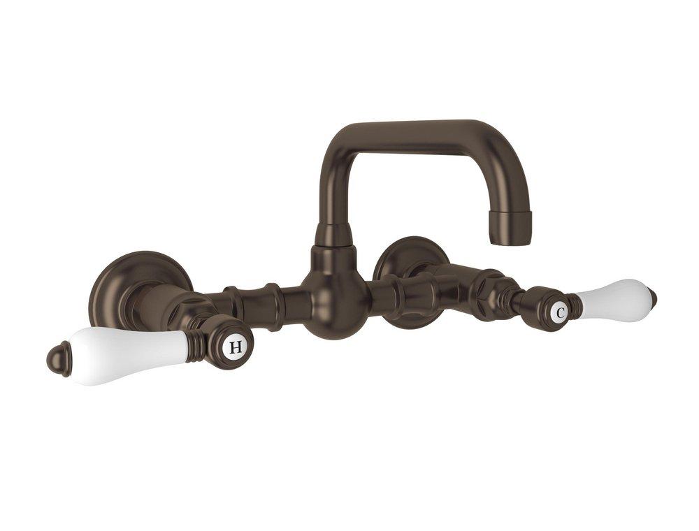 ROHL&reg; Tuscan Brass Two Handle Bridge Bathroom Sink Faucet 