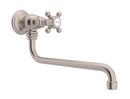 Single Handle Cross Handle Pot Filler in Satin Nickel