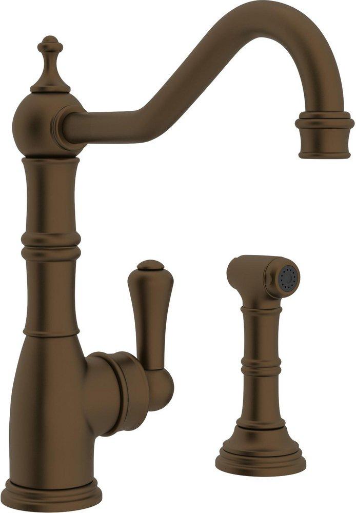 Perrin & Rowe&reg; English Bronze Single Handle Kitchen Faucet 