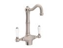 Two Handle Lever Bar Faucet in Satin Nickel