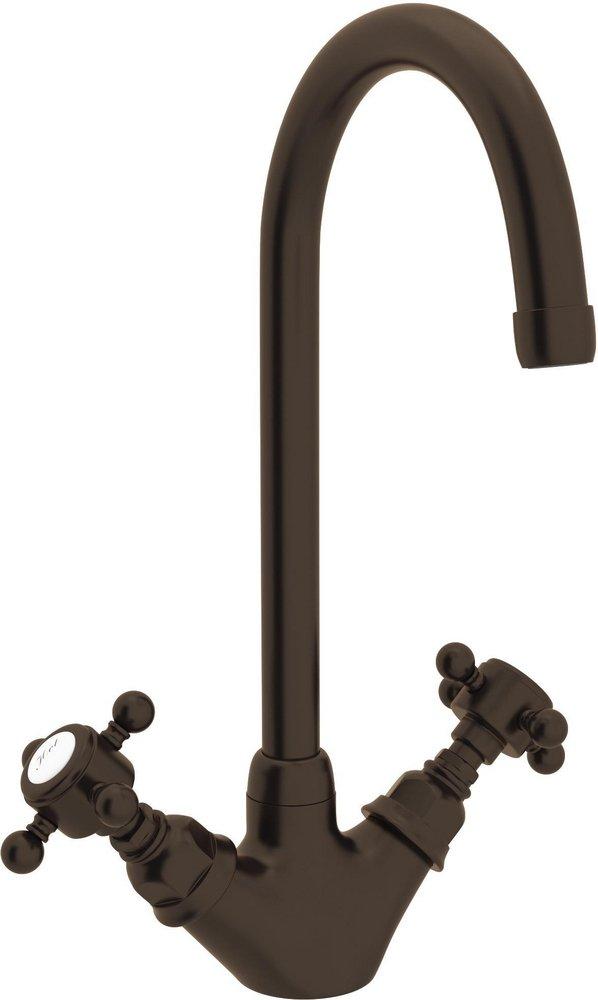 ROHL&reg; Tuscan Brass Double Cross Handle Bar Mixer 