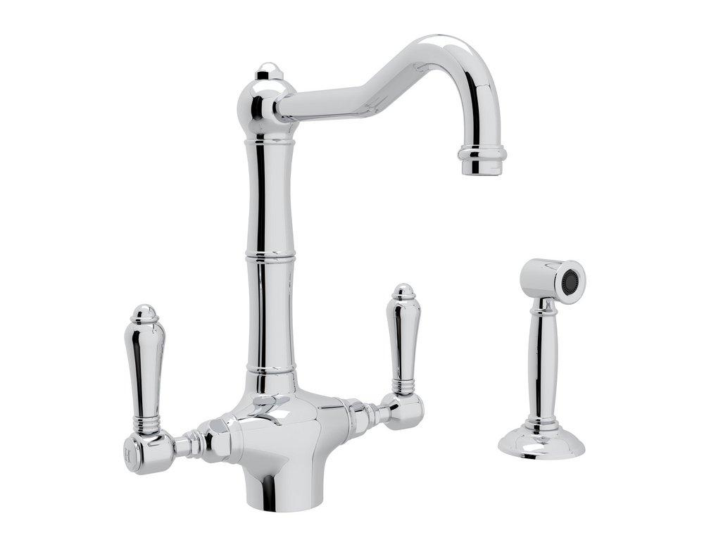 ROHL&reg; Polished Chrome Two Handle Kitchen Faucet 