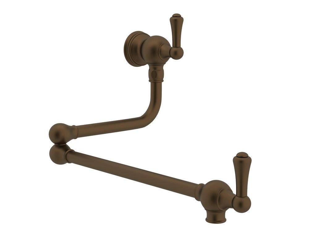 Perrin & Rowe English Bronze Two Handle Lever Pot Filler 