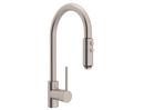 ROHL&reg; Satin Nickel Single Handle Pull Down Kitchen Faucet 